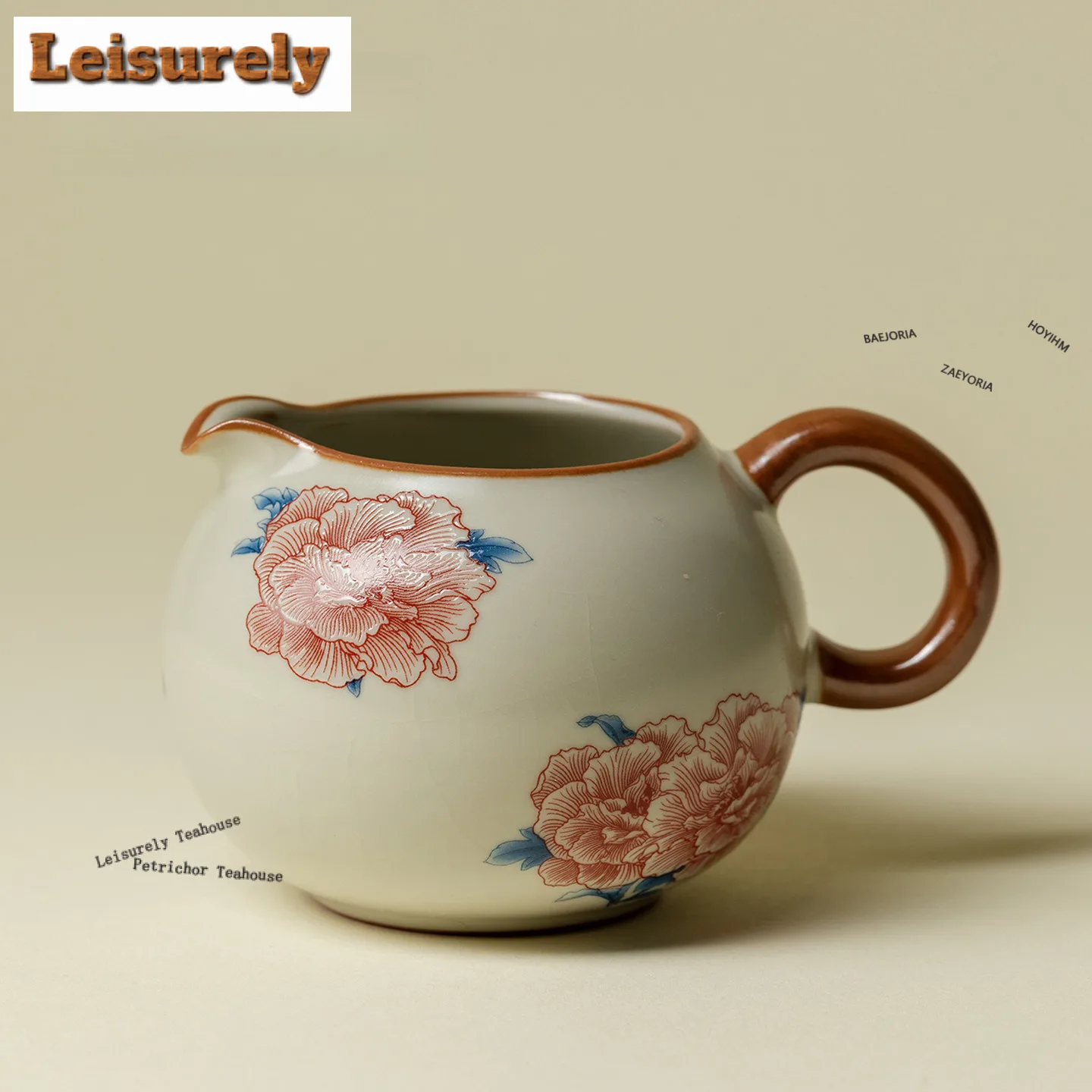 Jarra dispensadora de té de 170ml de Cerámica Ru para Hibiscus Mutabilis, Taza de Té de la Justicia, Taza de Té de Flores, Accesorios de Regalo para Cafeterías