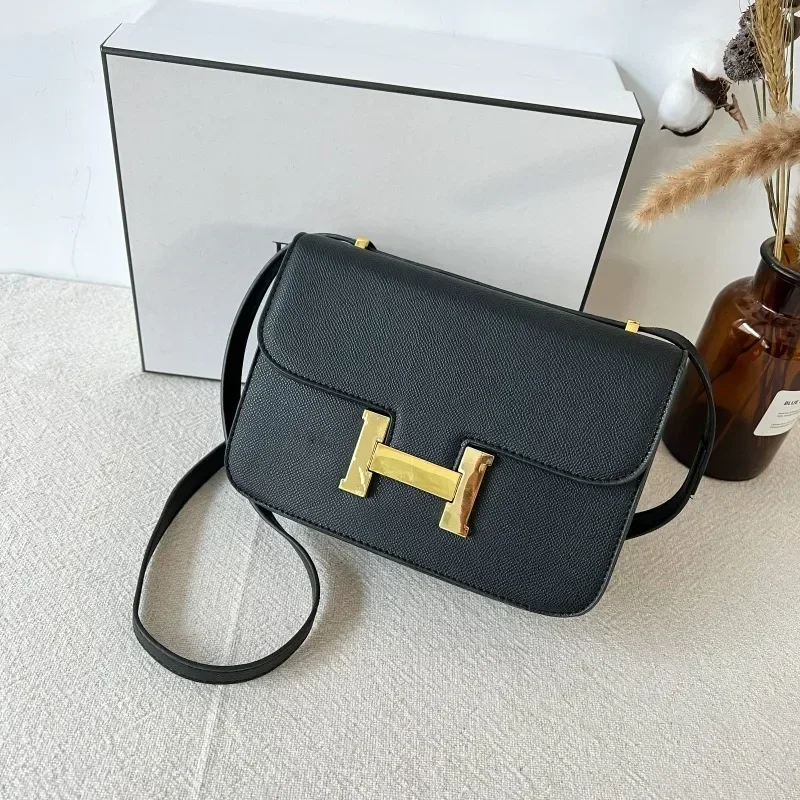 

Unique Retro Messenger Bag Women Minimalist Crossbody Design Vintage Leather Purse Luxury Solid Color Commuter Tote