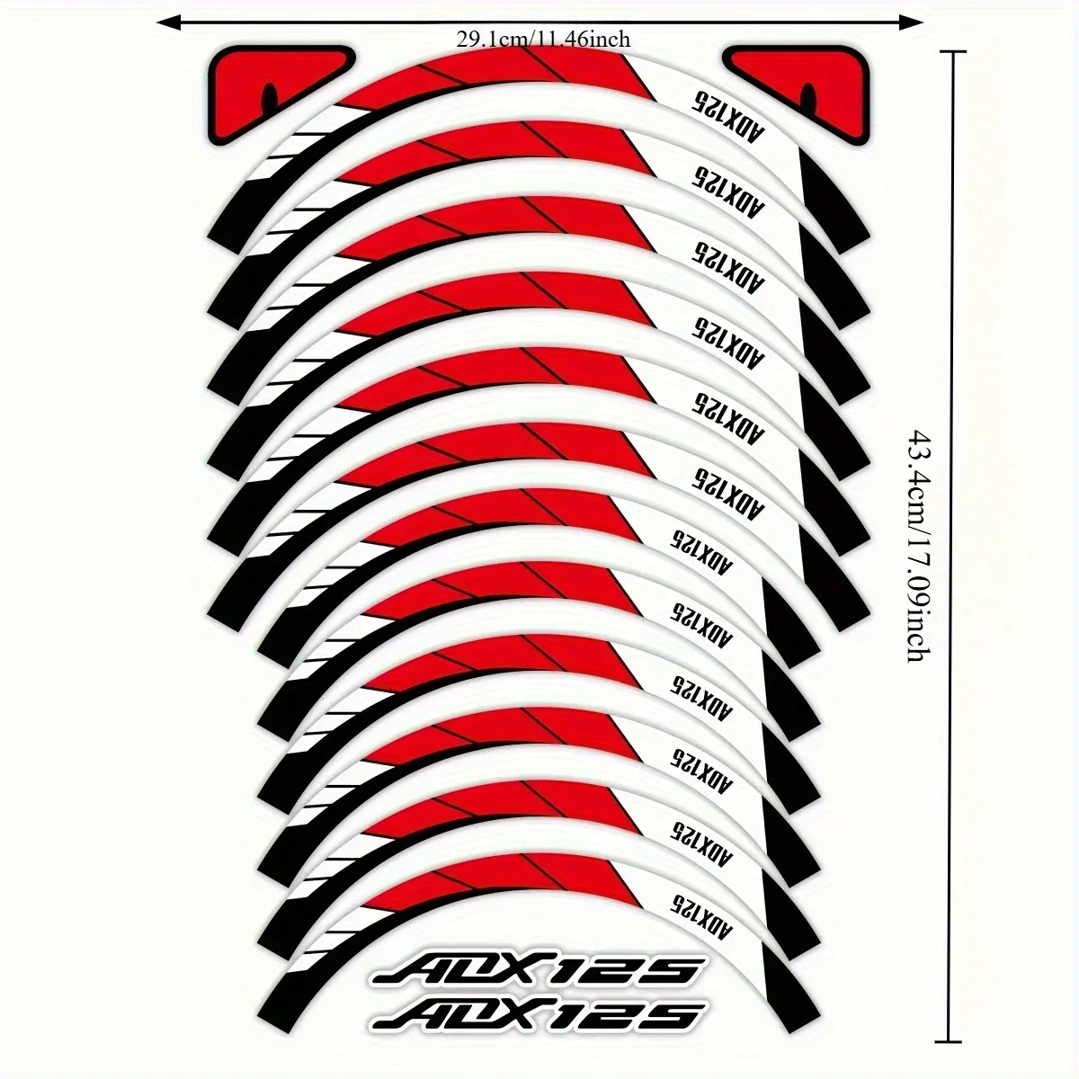 مجموعة واحدة من ملصقات رسومات الدراجات النارية ADX125، رائعة لحقائب الظهر وأجهزة الكمبيوتر المكتبية وصناديق الأدوات وديكور محبي الدراجة"