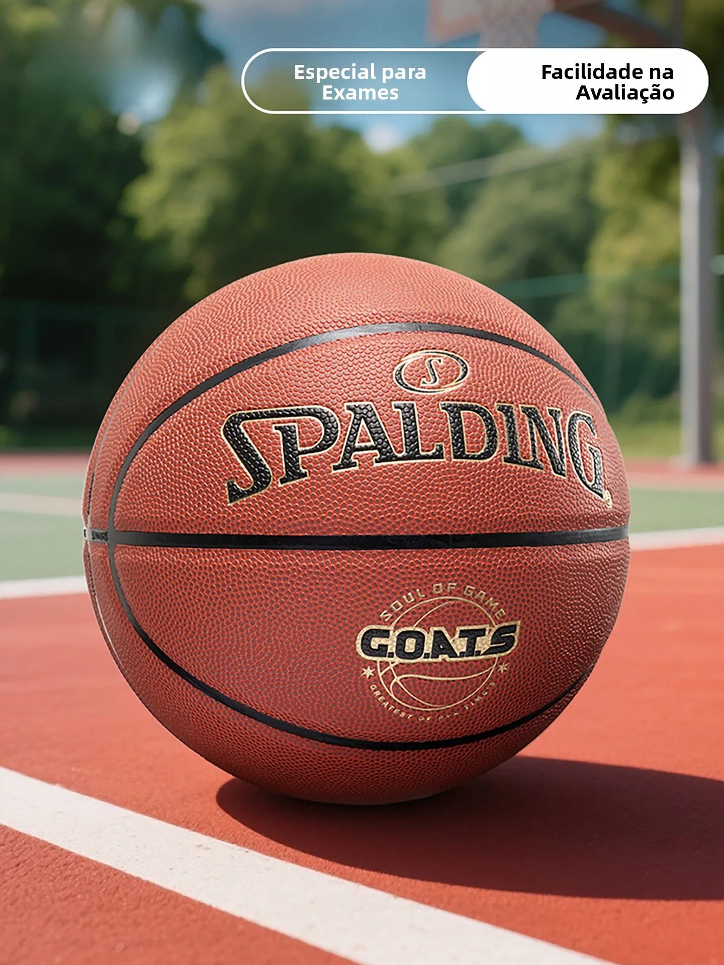Bola de Basquete Profissional Spalding para Exames de Admissão ao Ensino Médio, PU, Resistente ao Desgaste, para Uso Interno ...