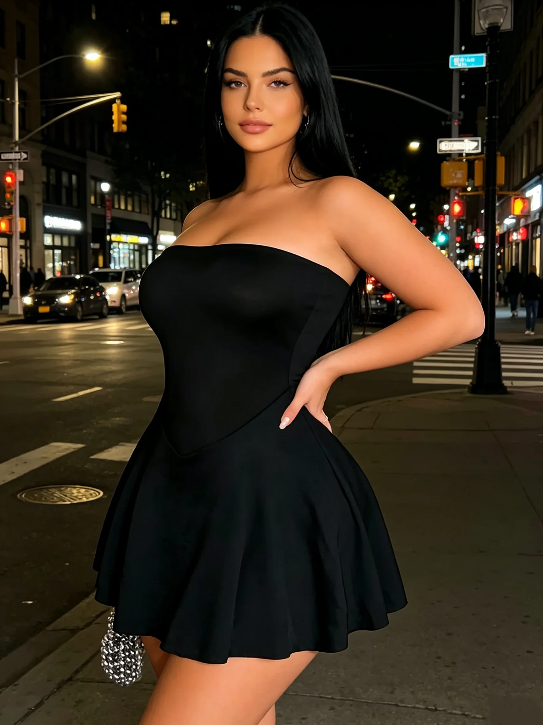 High Waist Strapless Bell Mini Skirt Fitted Design for Daily Wear Night out Special Occasions All Seasons