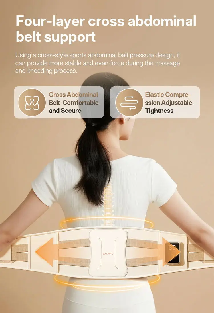 4 Airbags Air Compression Waist Massager Belt Heating Vibration Stretching Lumbar Support Brace for Back Pain Relief Waist Care