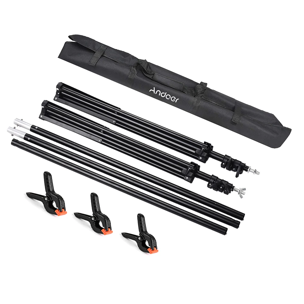 

Andoer 2.8 * /9.2 * 10ft Studio Backdrop Stand Bracket Aluminum Alloy Adjustable Photography Background Support System