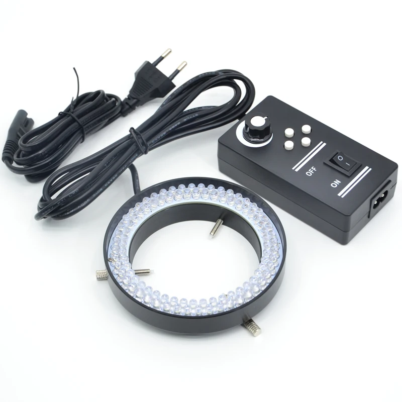 FYSCOPE 96 LED Four-Zone Microscope Ring Light with Adapter AC100V-240V Super Big 82mm Inner Size