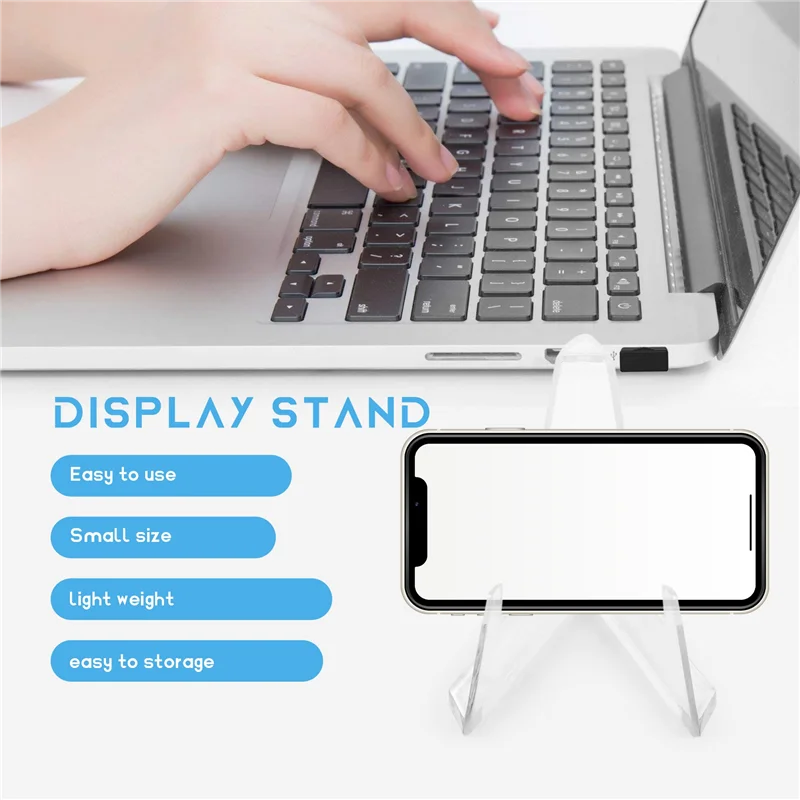 A19F-10Pcs Acrylic Coin Display Stand Holder Small Coins Easel Holder For Card Collectable Challenge Coin Capsule Medal Racks