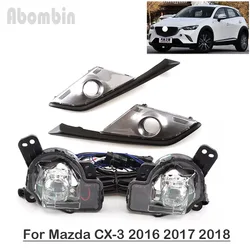 Front Bumper Lamp Daytime Running Fog Light Assy With Wiring Harness Kit For Mazda CX-3 2016 2017 2018
