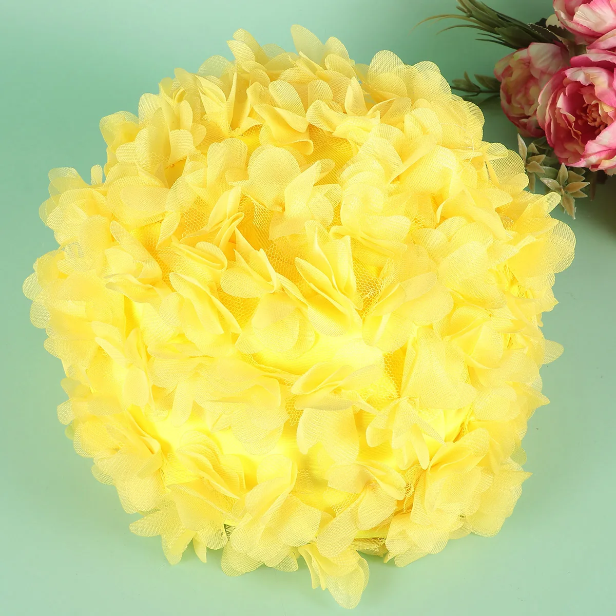 

1Pcs Trendy 3D Flower Design Swim Friendly Lightweight Comfortable Ear Protector for Women Girls Yellow