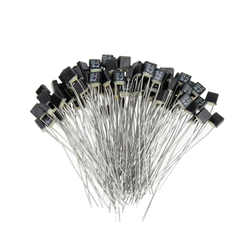 Black Square Fan Motor LED Thermal Fuse 2A 250V RH 75 85 9295 102 105 110 115 120 130 140 145 degree 150℃ Temperature Fuse