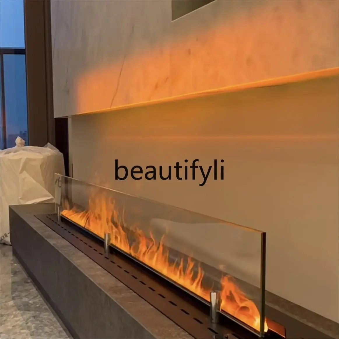 S132 3D atomizing fireplace embedded simulation flame light decorative humidifier electronic fireplace outdoor waterproof ultra-