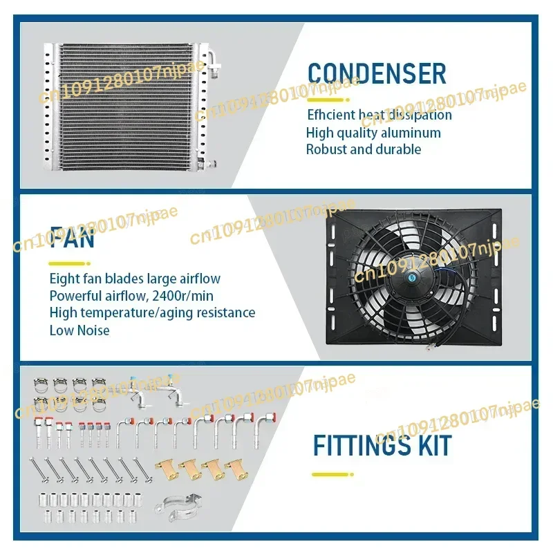 406 riscaldamento Compressore universale per auto elettriche con sistema A/C 12V/24V – Perfetto controllo del clima dell'aria condizionata per camion