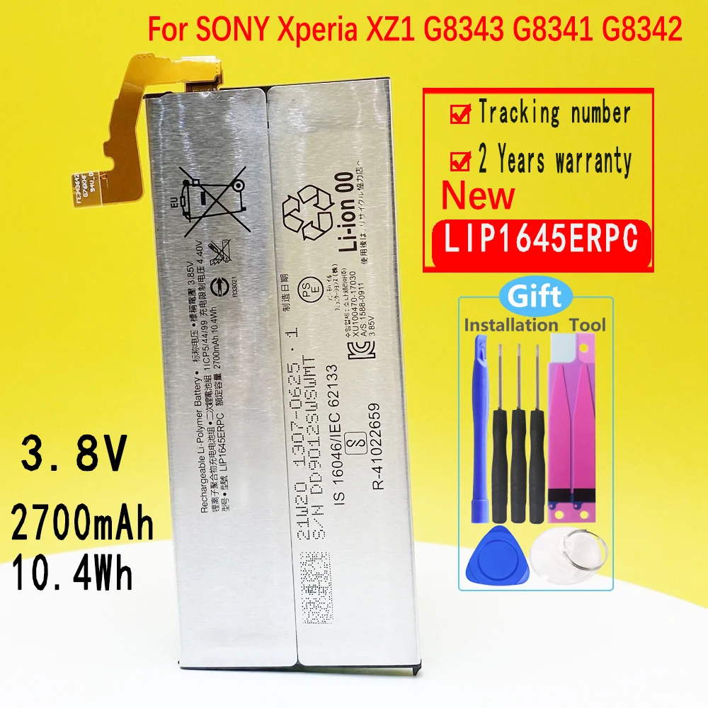 New 2700mAh LIP1645ERPC Battery For SONY Xperia XZ1 G8343 G8341 G8342 Phone Fast Delivery With Tracking Number + Tools