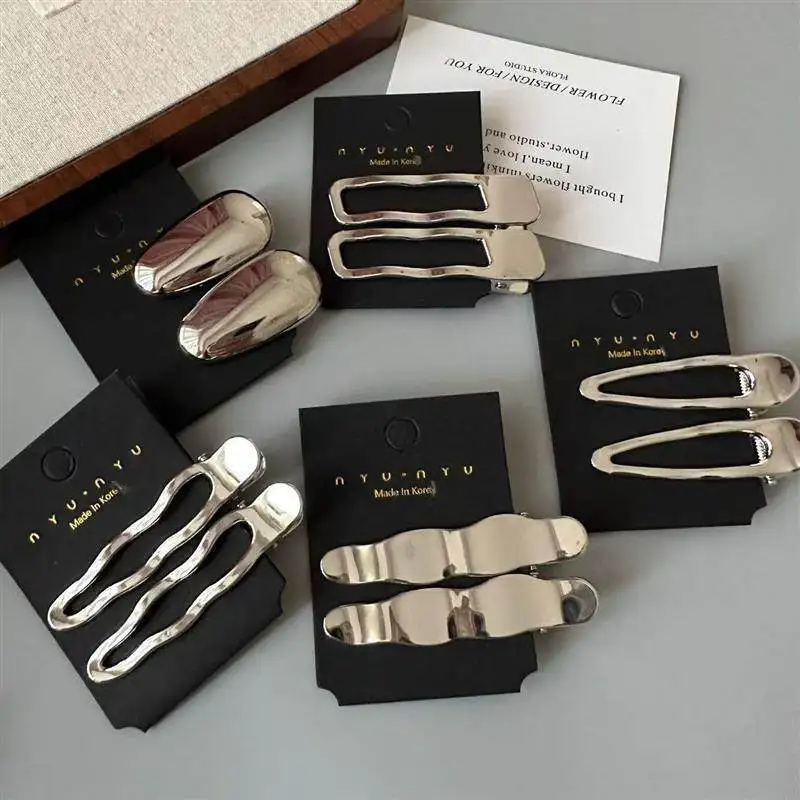 Premium Metal Duck Bill Hair Clips for Women Minimalist No Trace Front Bangs Side Clips Elegant Styling Set Hair Accessories