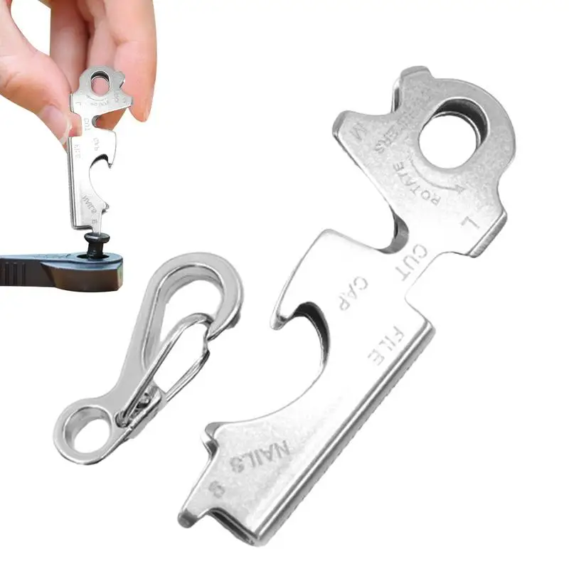 Keychain Tools And Gadgets 8 In 1 Small Stainless Steel Keychain Screwdriver Rustproof Multitool Portable Outdoor Supplies For