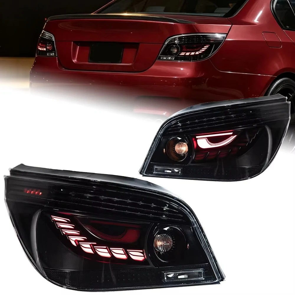 For 2003-2010 for 5 Series E60; Retrofit Dragon-scale Taillights Featuring Flowing Turn Signals Sequential Blinker Effect 6800