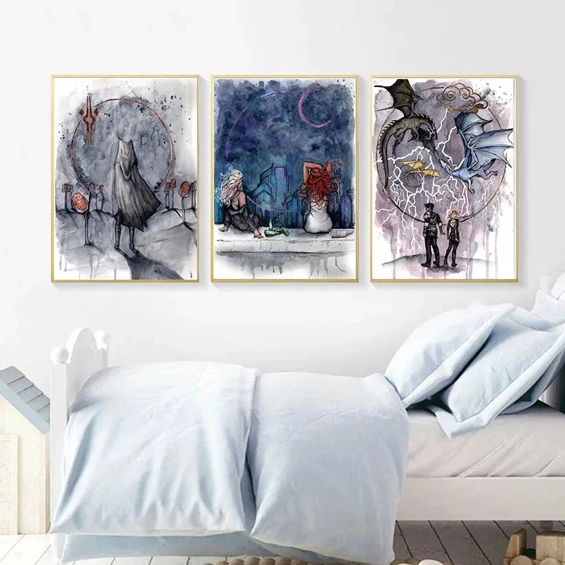 Queen of Terrasen from the Throne of Glass Series Prints TOG Posters Abraxos Smelling Flowers Canvas Painting Kids Room Decor