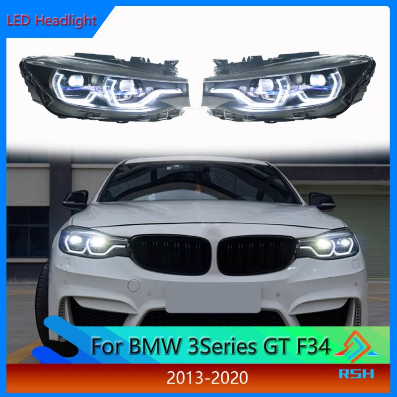 

Auto Parts For BMW 3 Series GT F34 Headlight Assembly 2013-2020 Modification LED Daytime Running Light Water Turn Lens Light