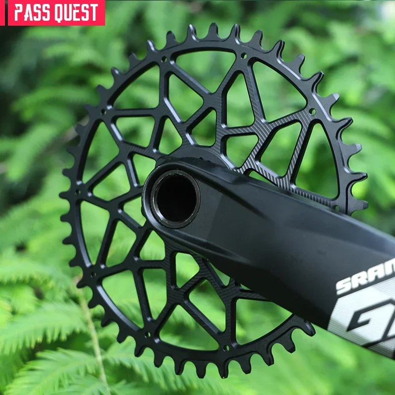 PASS QUEST-Direct Mount for GXP, 3mm Offroad Bike, Narrow Wide Chainring, 38T-48T Chainwheel, Black