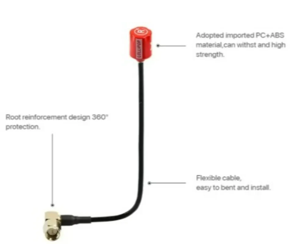 Foxeer Micro Lollipop 5.7G 2.5dBi Omni RHCP SMA Inner Needle 15cm Long Version FPV Antenna view 4