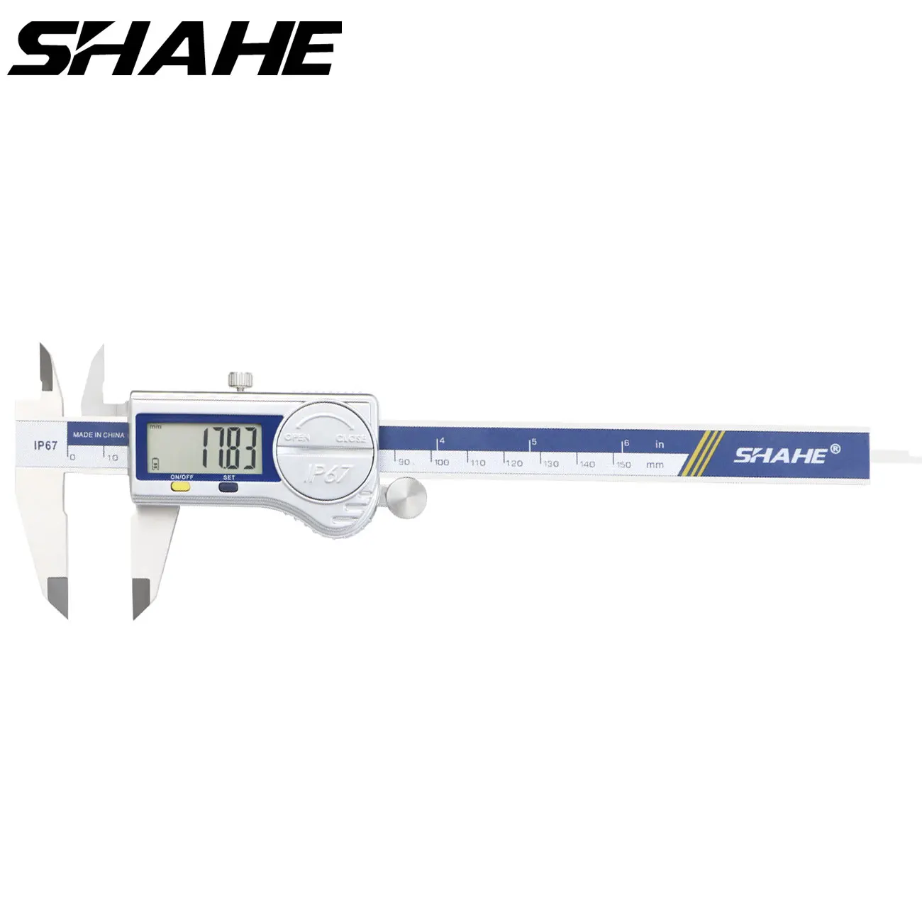 SHAHE Digital Caliper,Calipers Measuring Tool with IP67 Coolant/Water/Dust Proof,Large LCD Display,ABS, Inch/MM Conversion