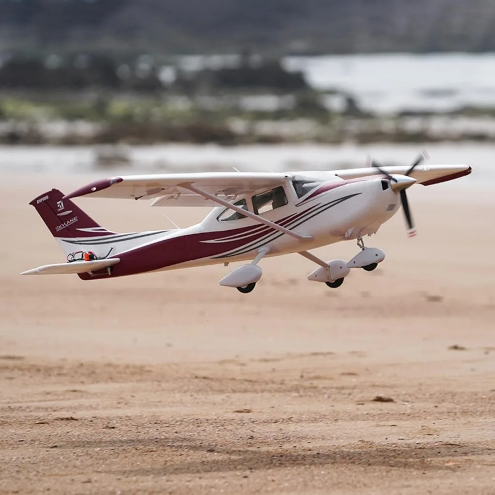 Avión de hélice de un solo motor RC Cessna 182 de 6 canales para principiantes, envergadura de 1500 mm, modelo rojo de tamaño adulto
