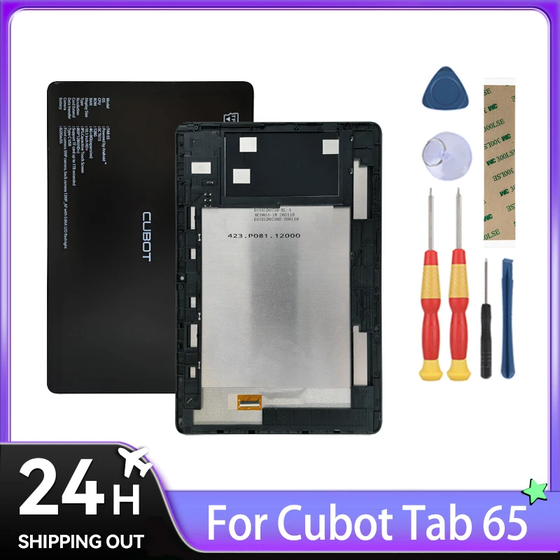 For CUBOT Tab 10/Tab 65/ LCD Display+Touch Screen+With Frame+With Tools
