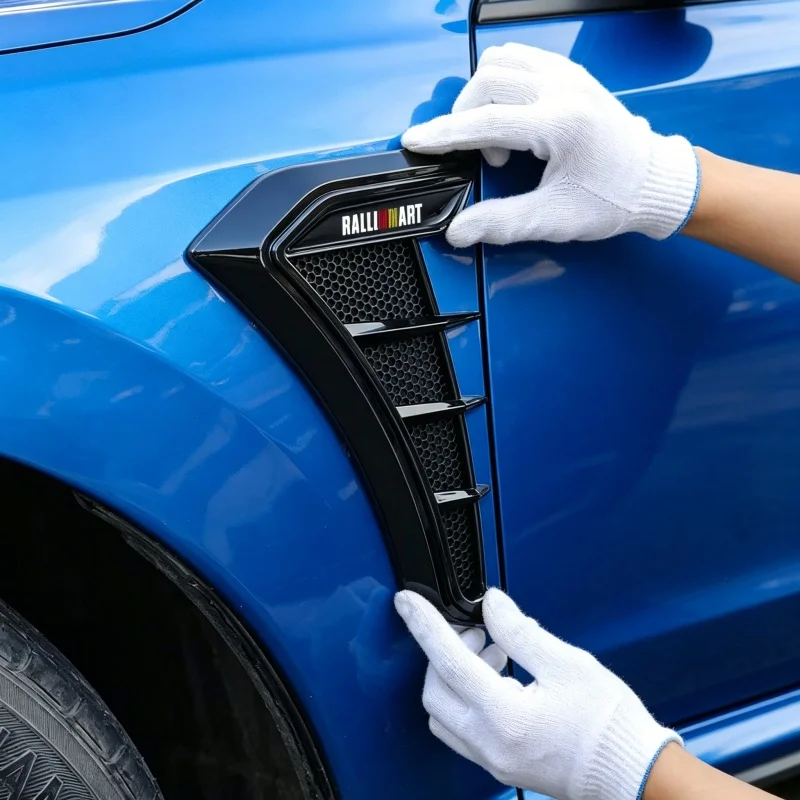 

Car Side Fender Air Flow Vent Cover Sport Decorative Trim for Mitsubishi Lancer ASX Outlander Pajero Exterior Styling
