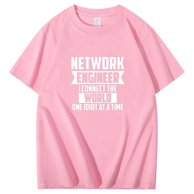 Network Engineer Connect The World Novelty graphic t shirts Oversized Funny T Shirt Harajuku Vintage Summer Men\'s clothing