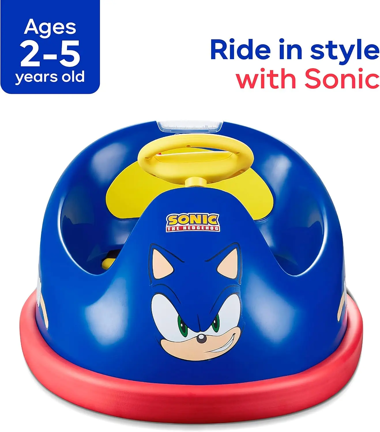 Hedgehog Bumper Car for Kids, 2 Speed Electric Vehicle, Toddler Bumper Car with Remote Control and 360 Degree Turning, 6V Motor,