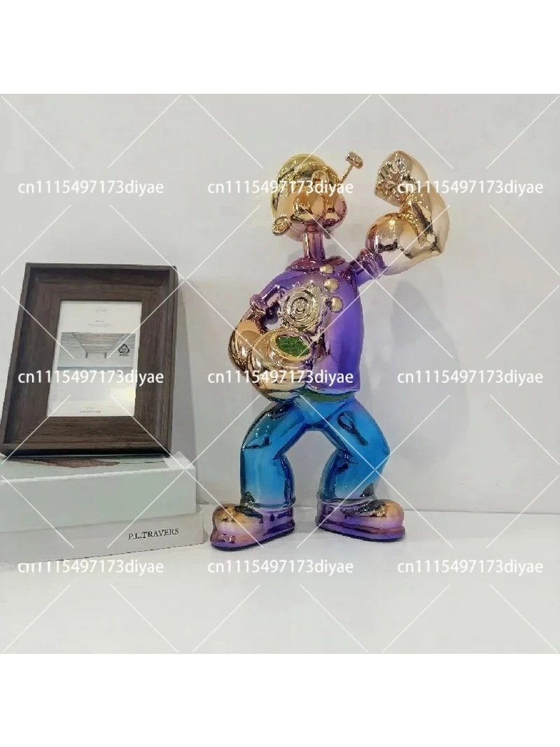 Cartoon Character Electroplating Ornament, Creative Desk Decor, Commercial Photo Prop, Soft Decoration Figurine