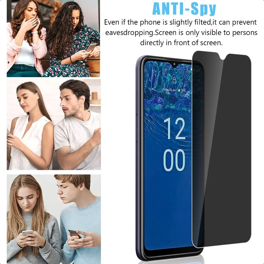 [عبوة من قطعتين لهاتف Nokia G310 5G Nokia G42 5G واقي شاشة للخصوصية 9H مضاد للتجسس من الزجاج المقسى الخاص مضاد للخدش