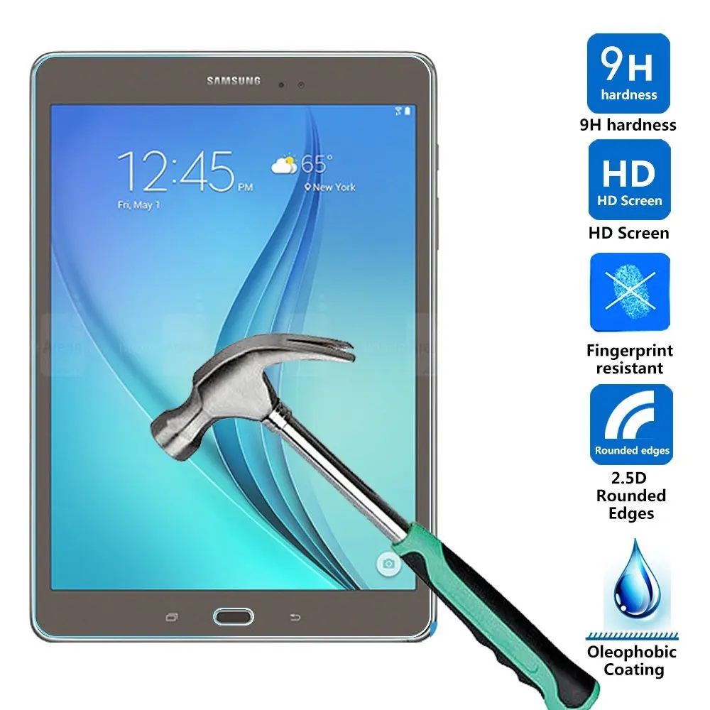 3PCS Glass Screen Protector for Samsung Galaxy Tab A 9.7 & S Pen SM-P550 SM-P555 SM-T550 SM-T555 Tablet Protective Film