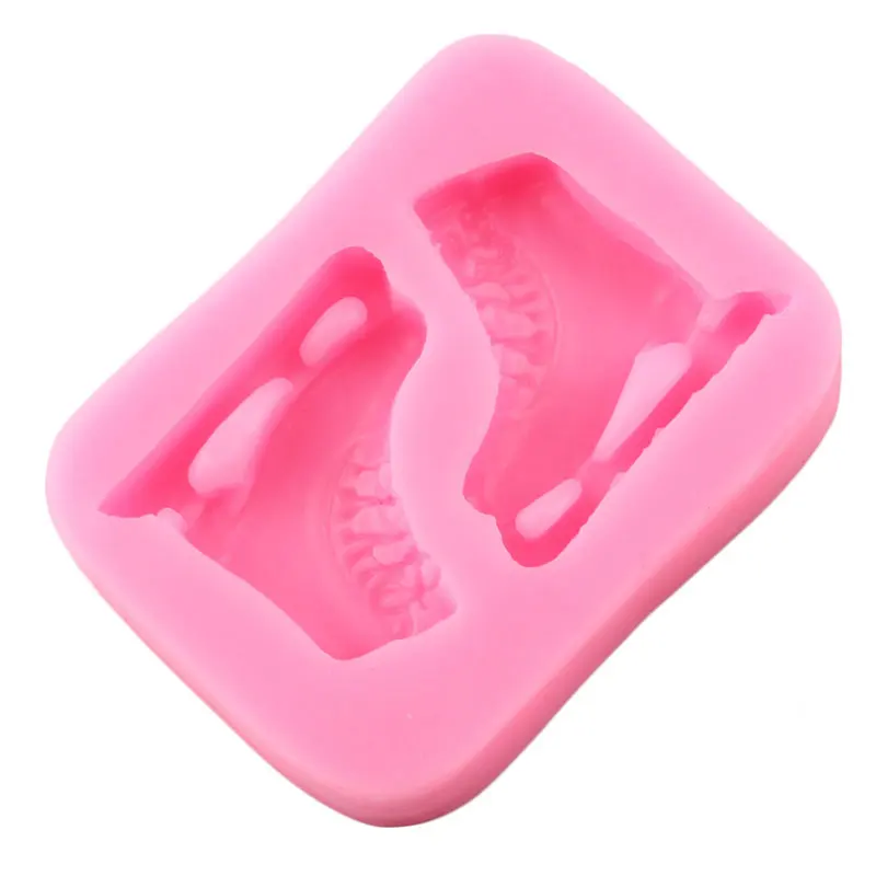 Wide Ice Skates Silicone Molds DIY Shoes Jewelry Resin Mold Fondant Cake Decorating Tools Candy Clay Chocolate Gumpaste Moulds