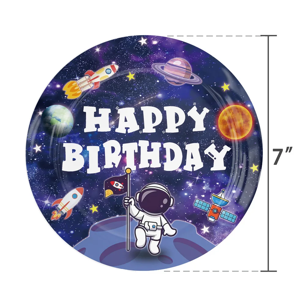 10/50 stücke Weltraum Party Geschirr Einweg Pappteller Raum Themen Galaxy Party Kinder Geburtstag Party Dekoration Lieferungen – Detail 3