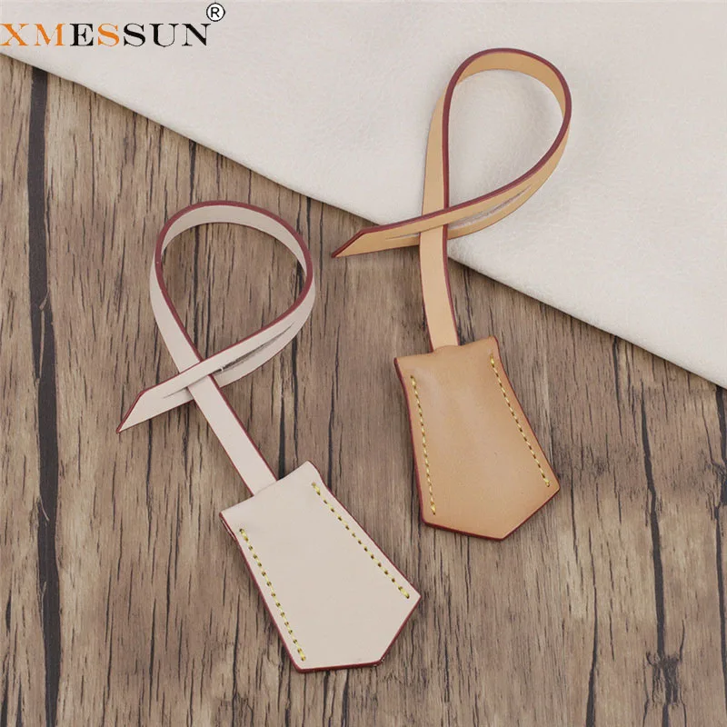XMESSUN Custom Initials New Planted Leather Genuine Leather Vintage Leather Pendant for Bag Hanging Travel Pendant Accessories