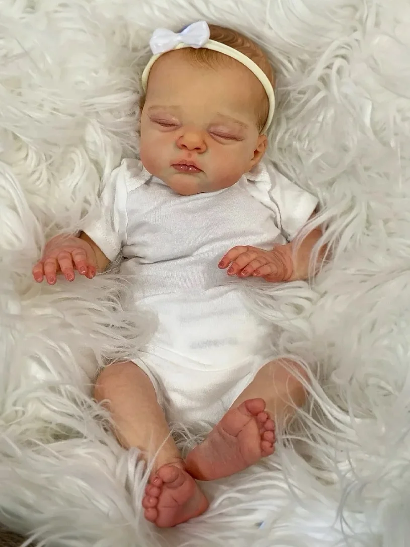 コケラ 20インチ/50cm 本物そっくりのベビードール 本物のような柔らかい手触りの赤ちゃん  リアルなシリコン製のリボーンドール 手描きの髪付き