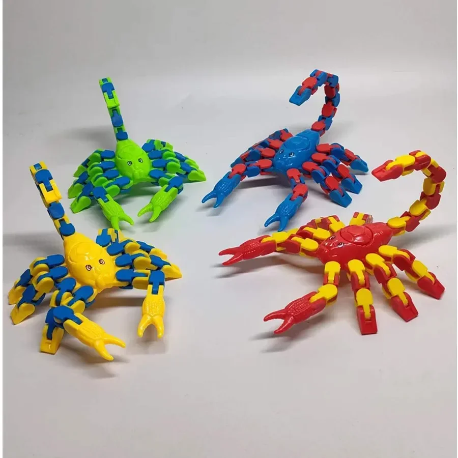 1Pc Scorpion Shape Chain Toys Variable Animal Scorpion Chain Track Hand Spinner Fidget Toys for Adults Kids Party Favors Gift