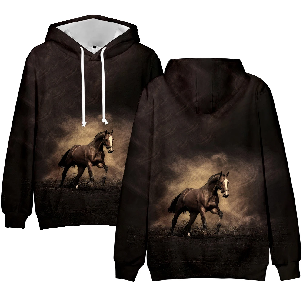 

Fashion Black Horse Unicorn Men's Pullover Sweatshirt 3d Streetwear Caballus Hoodies For Men Clothing Casual Coats Tracksuit