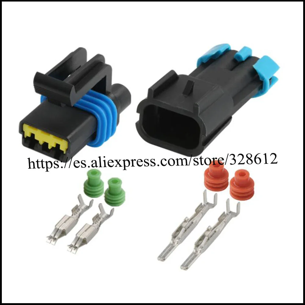 

100set DJ7025C-2.8-11/21 car cable wire connector 2 Pin connector automotive Plug socket Include terminals seal