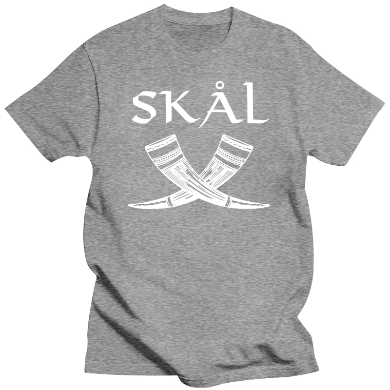 Men T Shirt Skal Skol Cheers Viking Drinking Horn Be Women T-Shirt