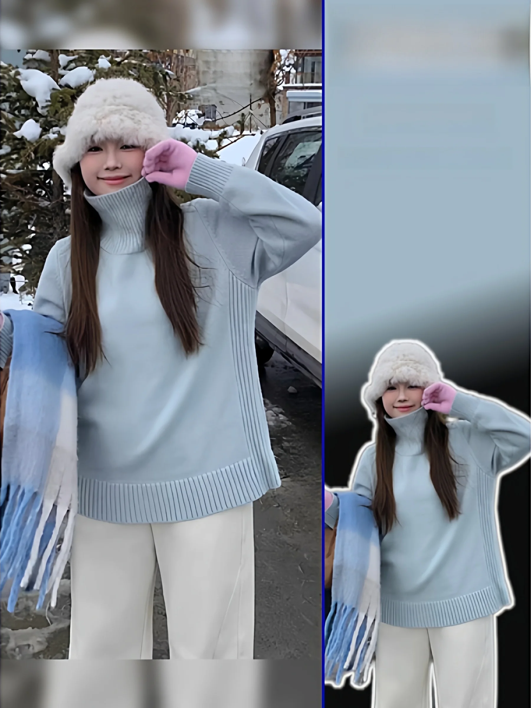 

Модный трикотажный свитер больших размеров с высоким воротником, универсальный топ для весеннего сезона, базовый слой, удобный свободный крой