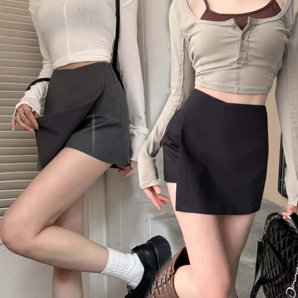 

Fashion Asymmetrical A-line Short Skirt Slim Fit High Waist Mini Short Skirt Summer Spicy Girl Style Women's Shorts Pants Party