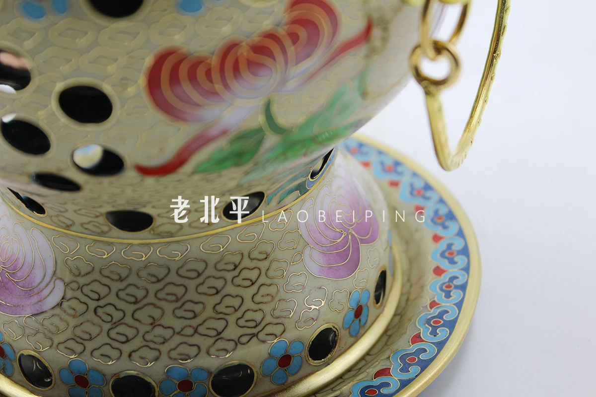 Cloisonne Alcohol Hot Pot Pure Copper Cloisonne Copper Hot Fat Beef Seafood Catering Hot Alcohol