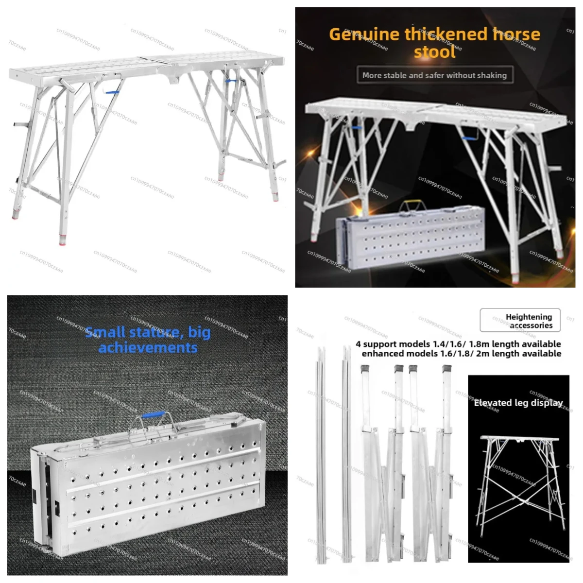 Horse Stool Folding Lift Thickening, Portable Multi-functional Indoor Decoration Scraping Putty Scaffolding Engineering