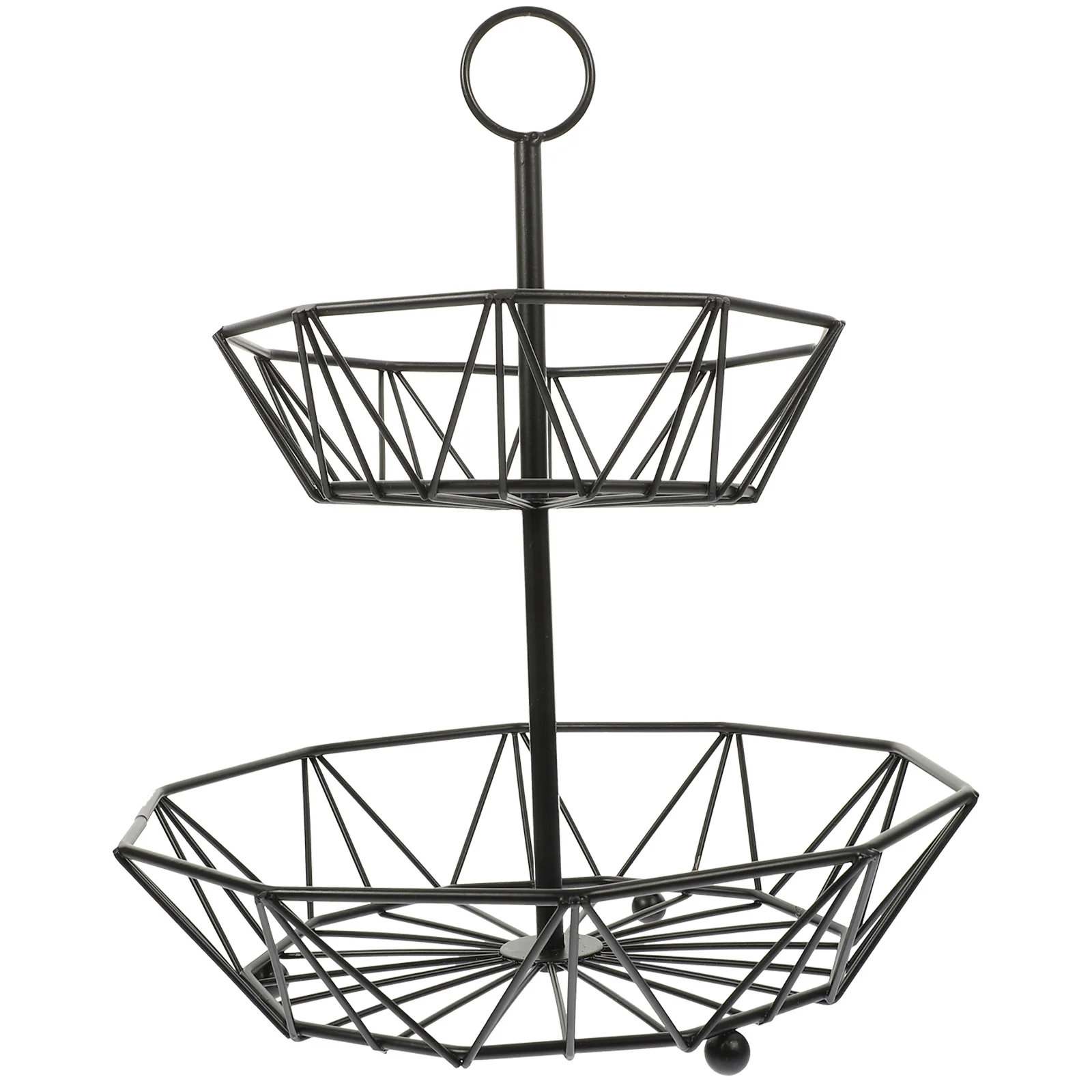 

3 Layer Iron Fruit Basket Multi-Layer Serving Tray for Kitchen Counter Dessert Snacks Fruit Basket for Kitchen Counter