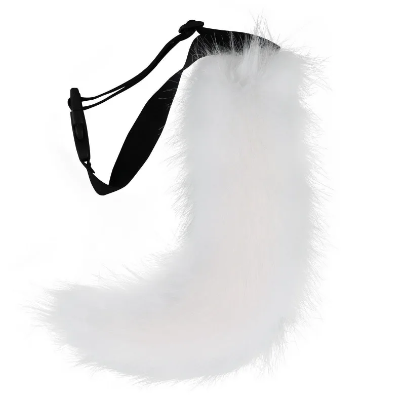 Japanese Style Faux Fox Tail Adjustable Belt Artificial Cat Tail Furry Tails Faux Fur Tail Cosplay Costume Props