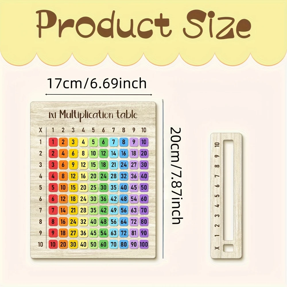 مجموعة لوحة جدول الضرب الخشبية - مراجعة Multiplication Table Mat وسعره