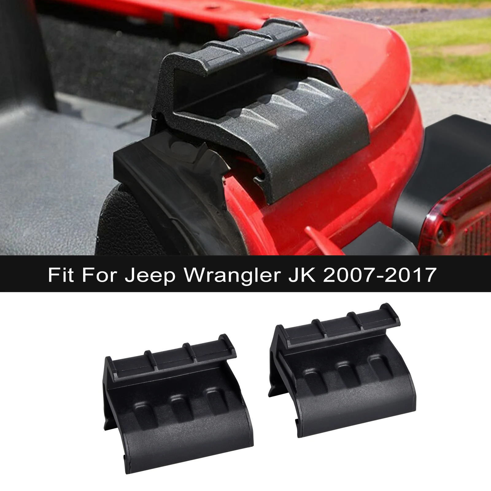 For Jeep Wrangler JK 2007-2017 55395760AE 55395761AE Car Rear Window Soft Top Retainers Clips Accessories