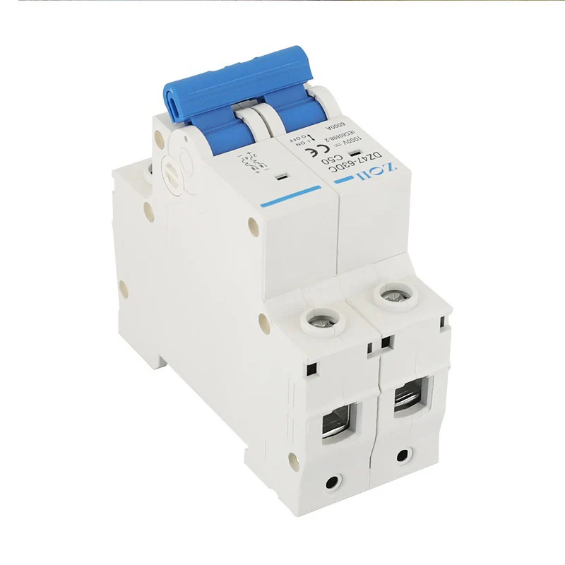 2P DC 1000V MCB Solar Mini Circuit Breaker Overload Protection Switch 6A 10A 16A 20A 25A 32A 40A 50A 63A DC1000V Photovoltaic PV