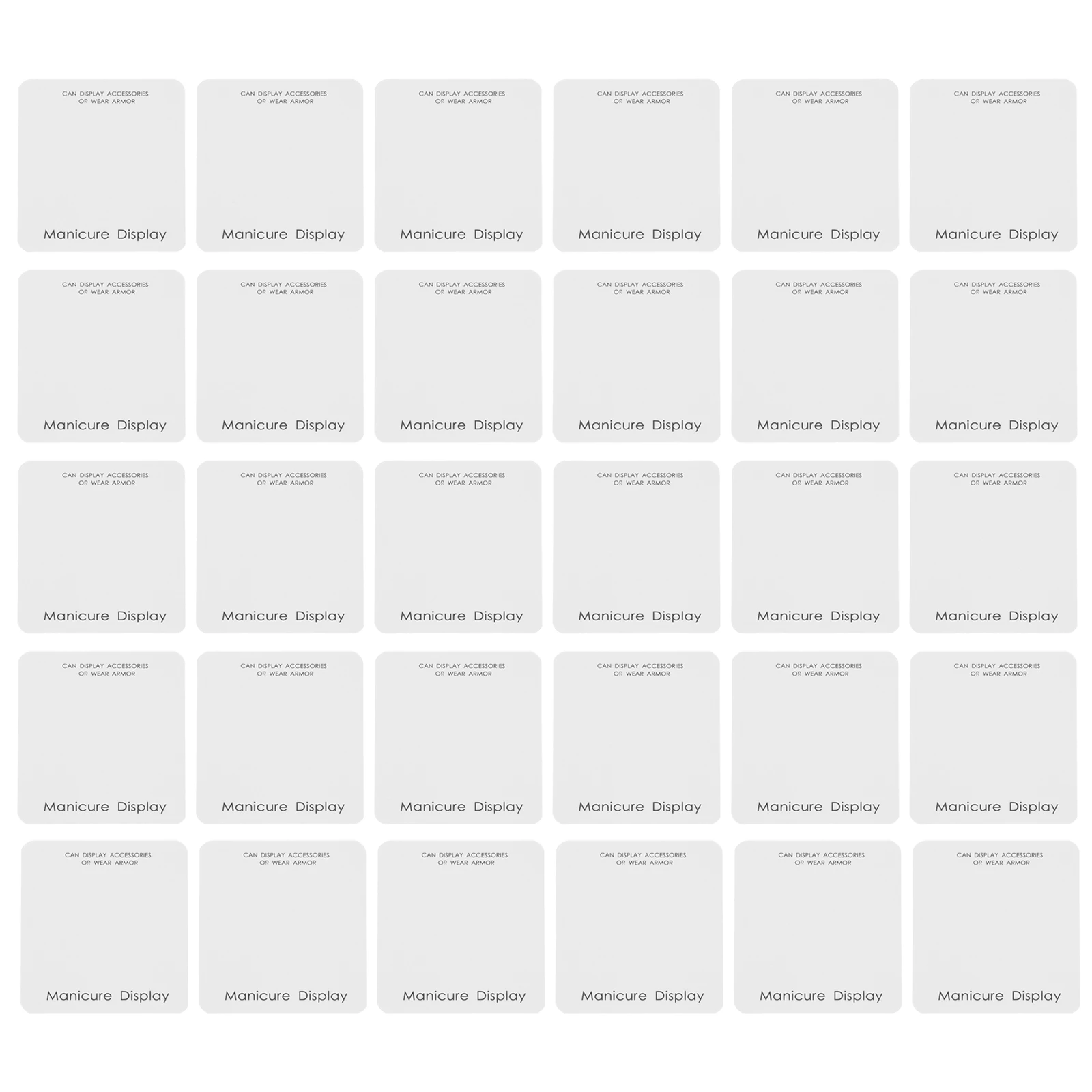 

40pcs Thickened Nail Storage Cards Durable Display Board for False Nails Manicure Accessory White Tool Sample Organization