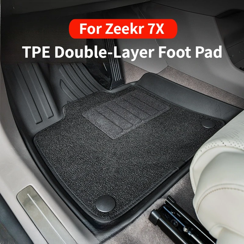 

For Zeekr 7X Car TPE Floor Mats Double Layer Waterproof Carpet Floor Pads Protective Pad Accessories Applicable To Left Rudder